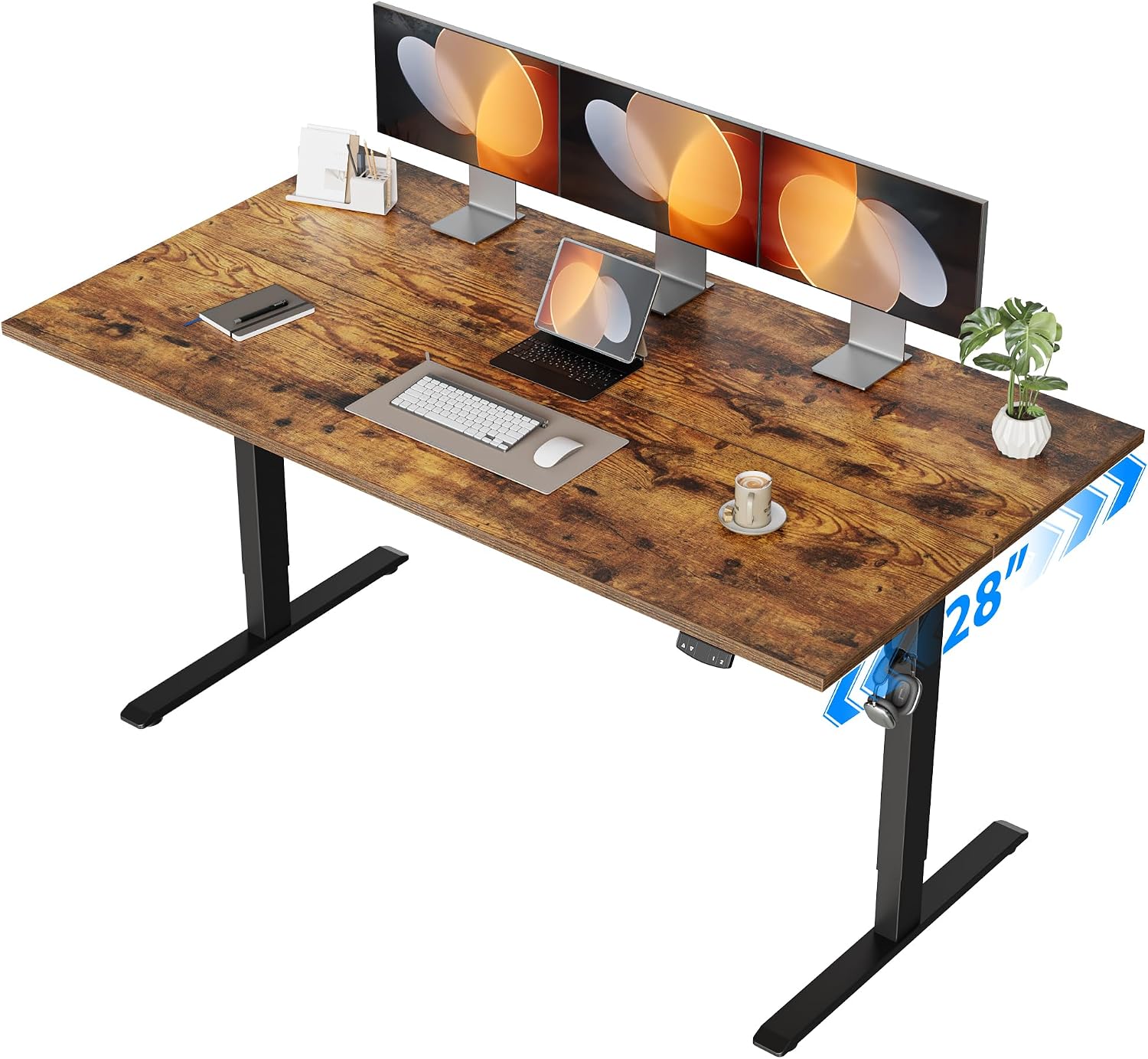 Home Office Work Table - مكتب كهربائي قابل للتعديل، مقاس 55