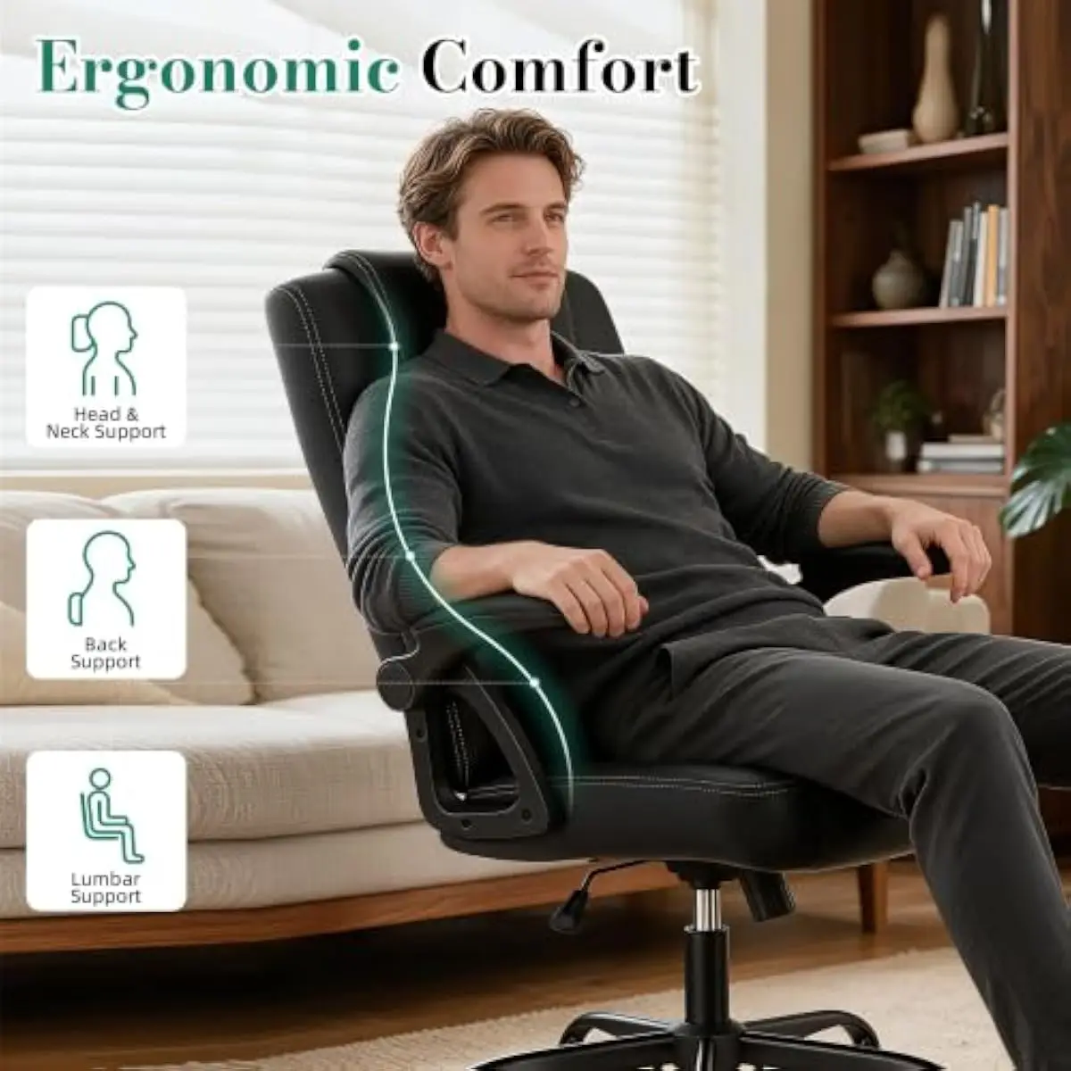 كرسي مكتب مريح بتصميم مريح للظ - مراجعة Ergonomic Office Chair وسعره