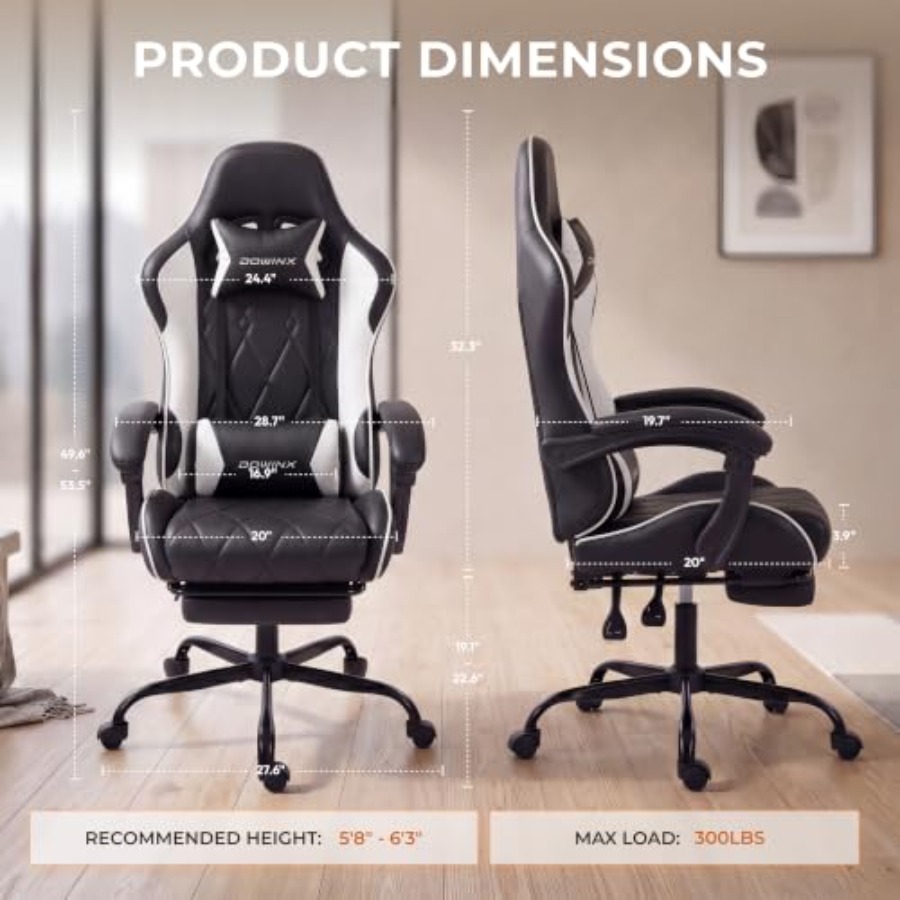 كرسي ألعاب مع مسند للقدمين، كر - مراجعة Ergonomic Office Chair وسعره