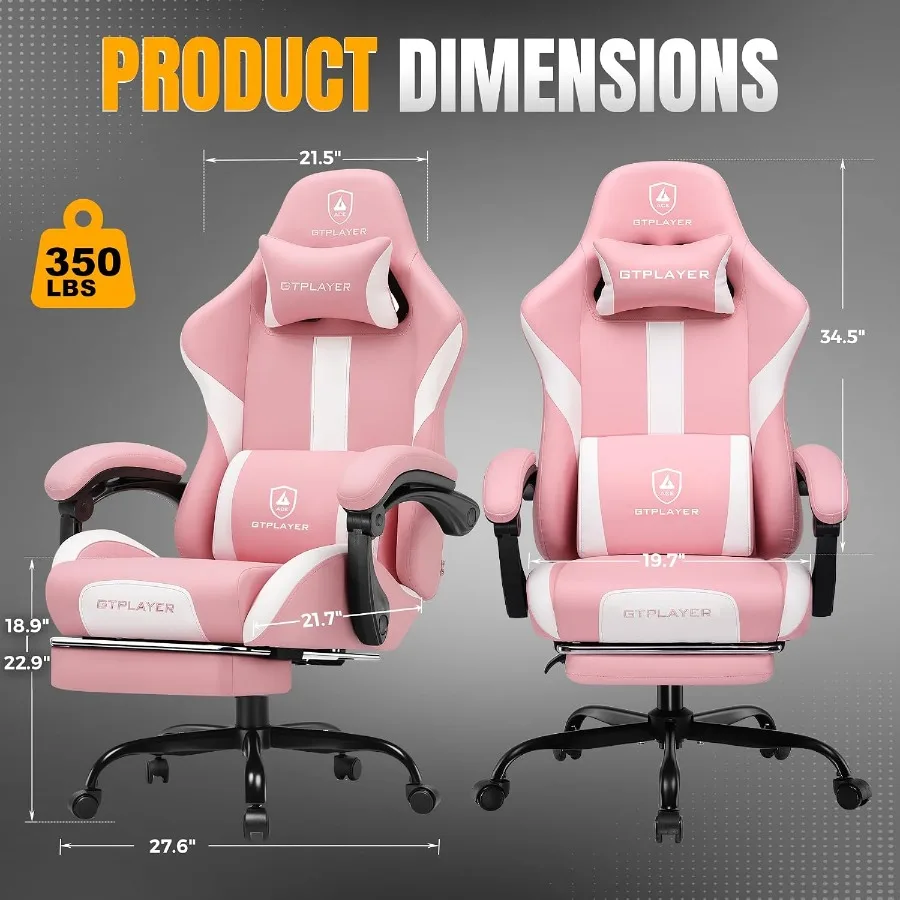كرسي ألعاب مزود بمسند للقدمين  - مراجعة Ergonomic Office Chair وسعره